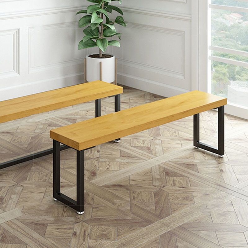 Modern Pine Wood Bench Rectangle Home Seating Bench with Legs