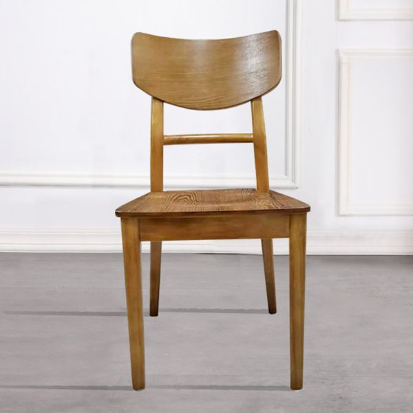 Contemporary Style Chair Armless Chairs for Kitchen with Wood Legs