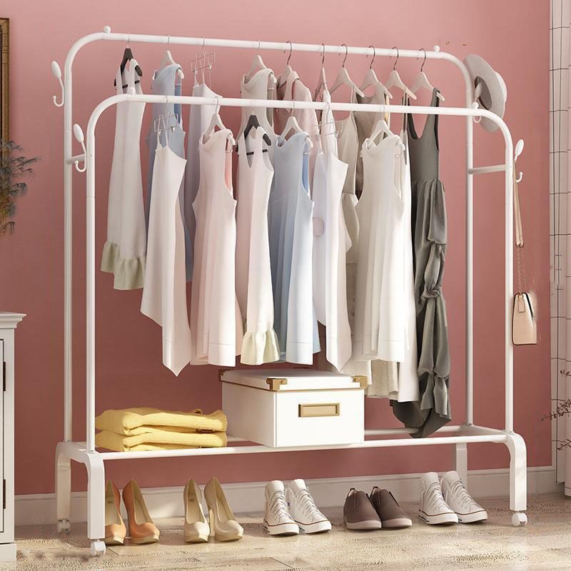 Modern Style Metallic Coat Rack Free Standing Hooks Design Coat Rack With Shelves