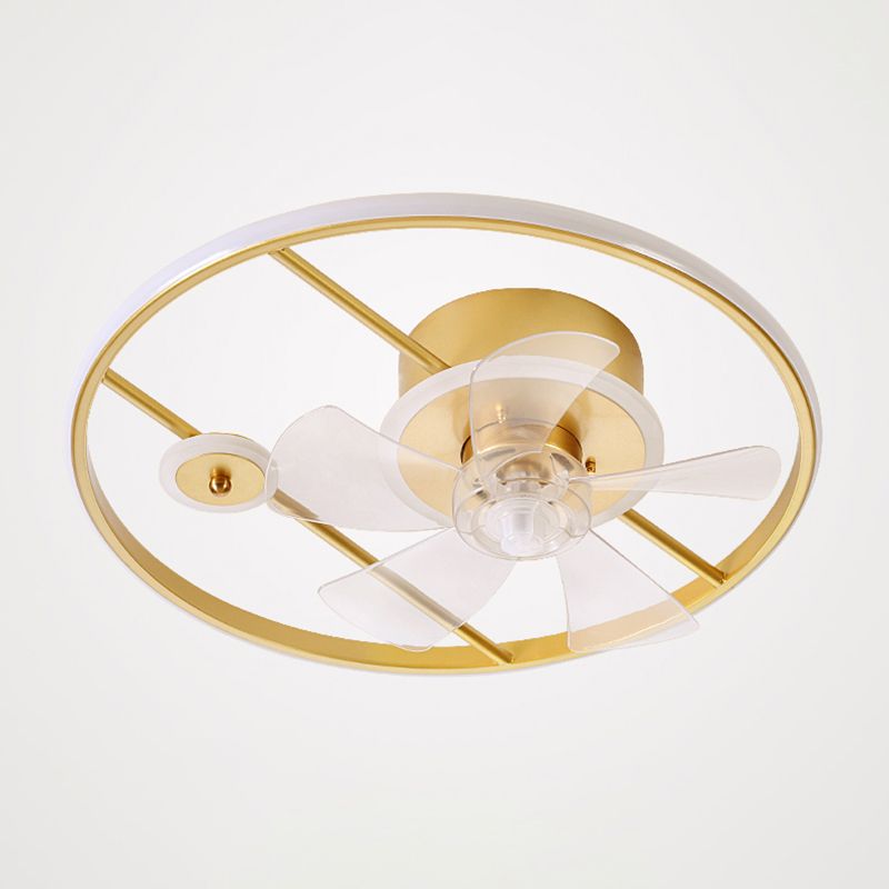 Modern Style LED Ceiling Fan Light Creative Linear Flush Mount Light for Living Room