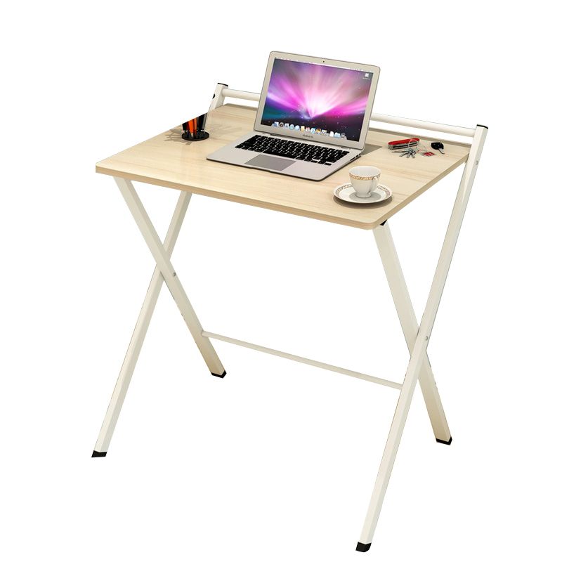 Light Wood Drawing Desk Solid Wood Writing Desk with Bookshelf