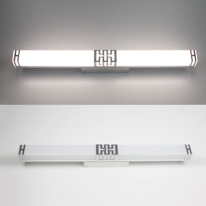 Simplicidad Rectangle tocador de tocador luces acrílicas de montaje en pared accesorio para baño