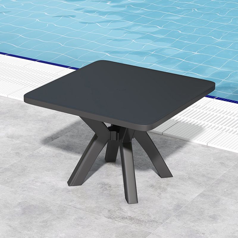 Plastic Contemporary Dining Table 28.3" Tall Square Dining Table