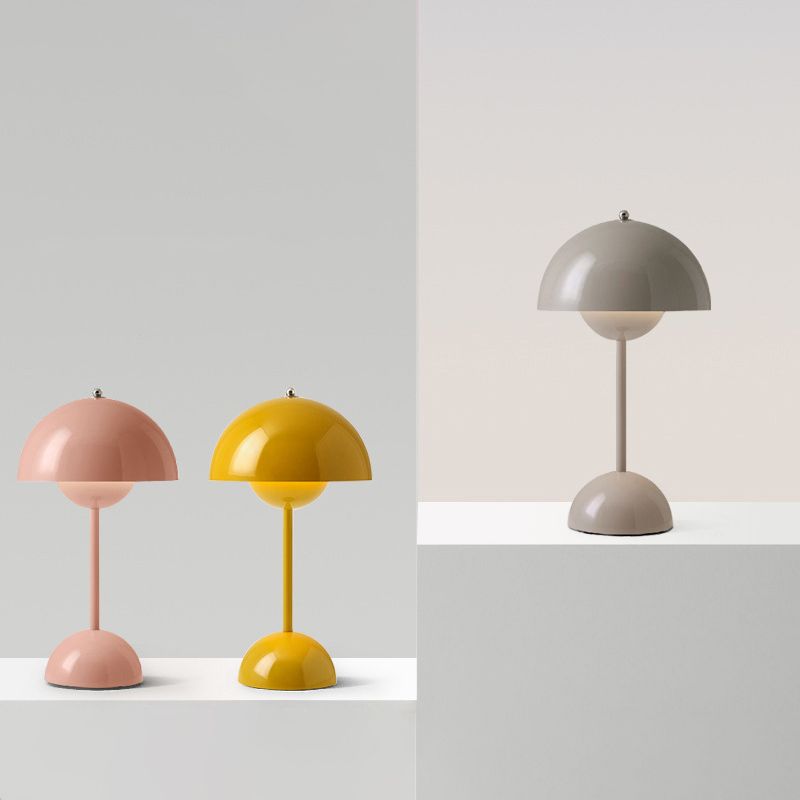 Macaron Simple Table Lamp 1-Light Desk Light with Acrylic Shade for Bedroom