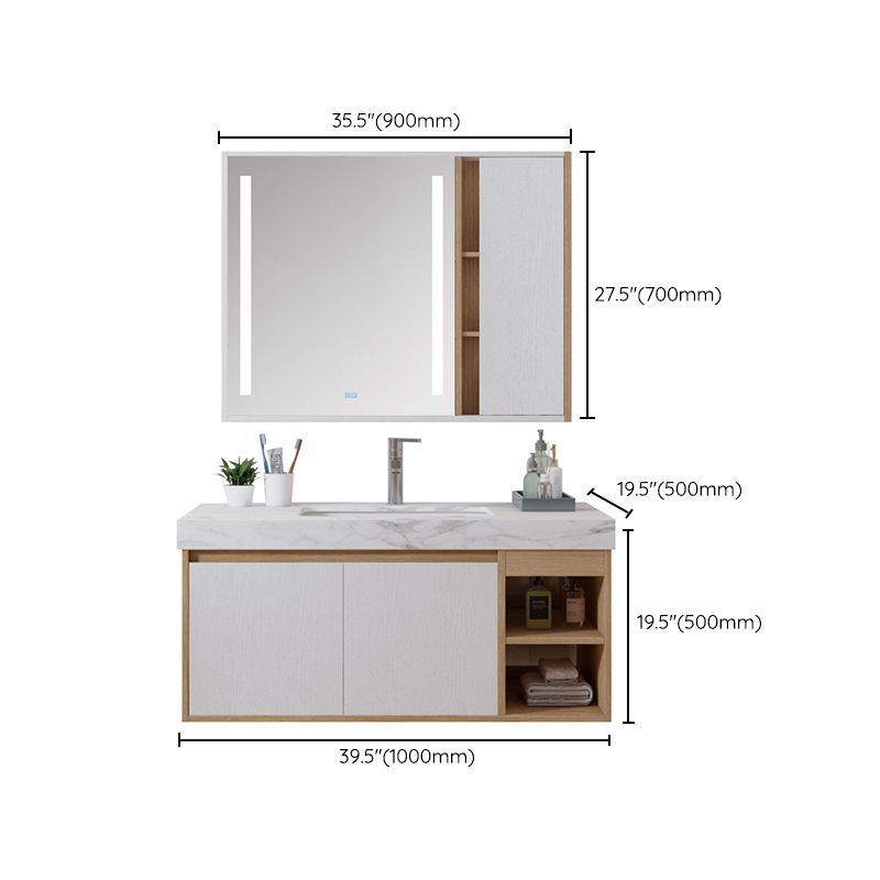 Contemporary Sink Cabinet Mirror Cabinet Bathroom Space Saver Vanity