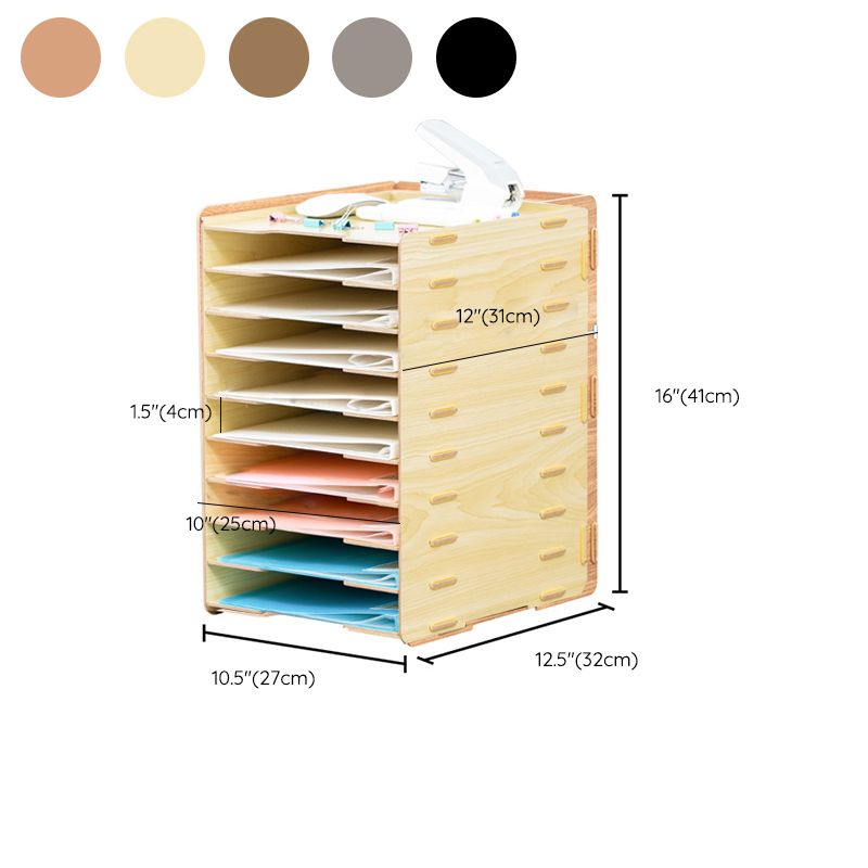 Modern Vertical Filing Cabinet Wooden Frame File Cabinet for Office