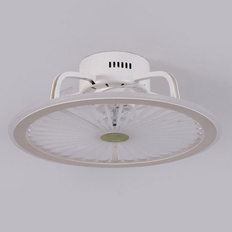 Acrylic White LED Ceiling Fans in Modern Concise Style Iron Circular Ceiling Fixture for Bedroom