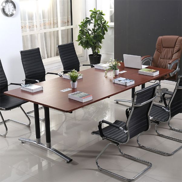 Modern Fixed Arms Conference Chair Metal No Wheels Conference Chair