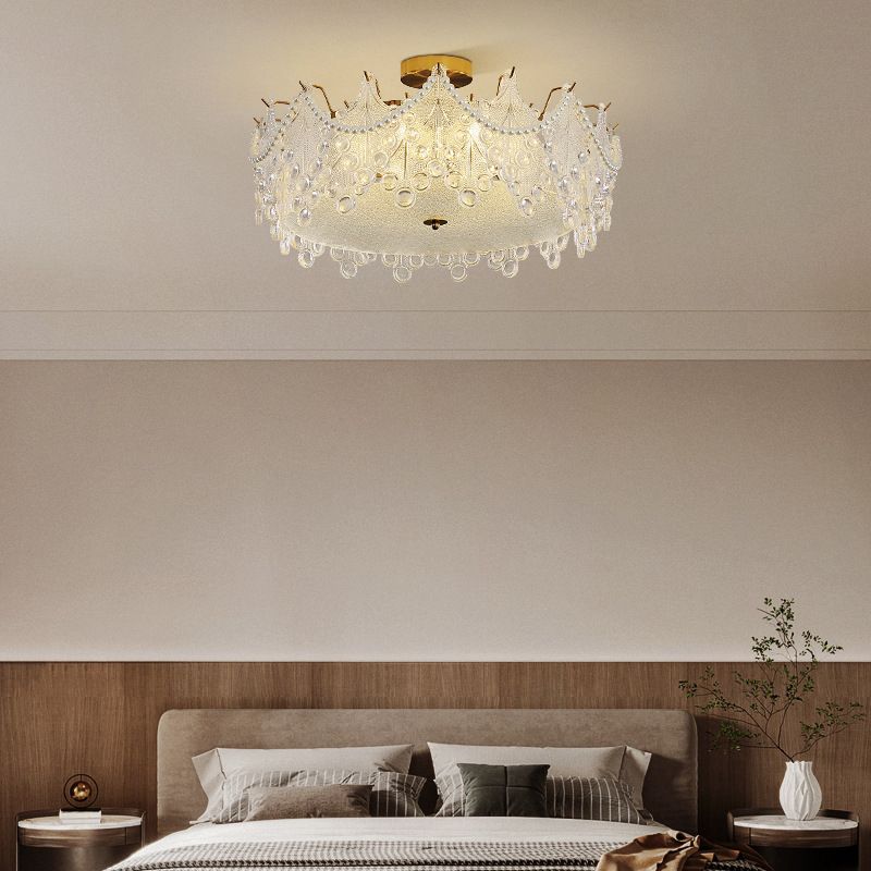 Nordic Glass Ceiling Light Creative Flush Mount Light Fixture for Bedroom