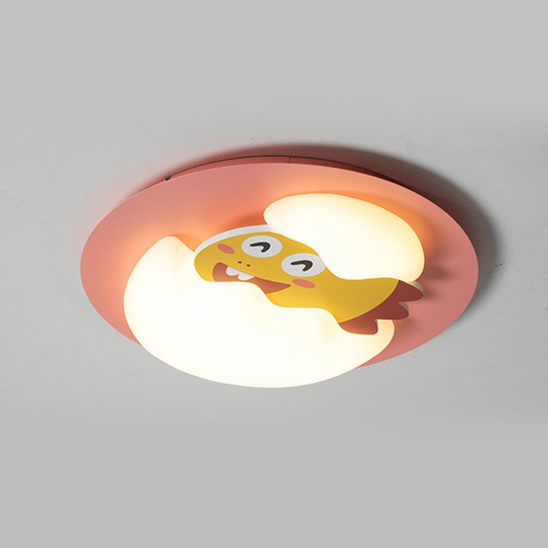 Children Ceiling Mount Light Cartoon Ceiling Lamp with Plastic Shade for Bedroom