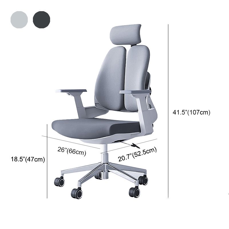 High Back Task Chair Mesh Adjustable Arm Office Chair with Headrest