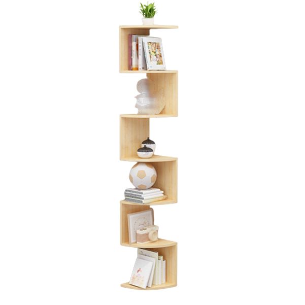 Modern Pine Bookcase Wall Mounted Book Shelf for Living Room