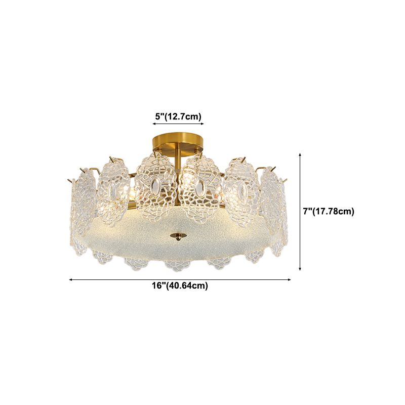 Nordic Glass Ceiling Lighting Fixture Simple Flush Mount Light Fixture for Bedroom