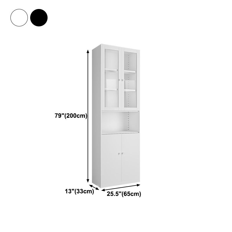 Closed Back Bookshelf Contemporary Style Bookcase for Study Room Office