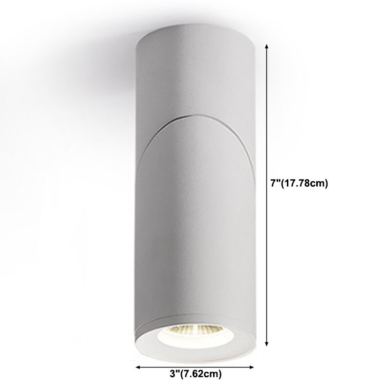 Cylindrical Flush-Mount Light Fixture Modern Style LED Metal Flush Mount Lamp