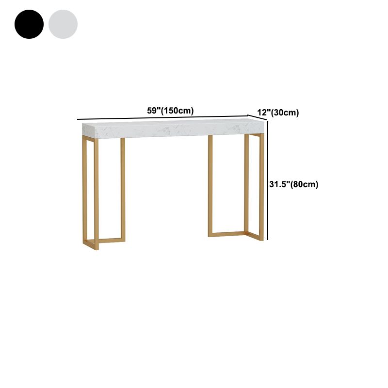 Glam Rectangle Console Table Stain Resistant for Outdoor Frame Console Sofa Table