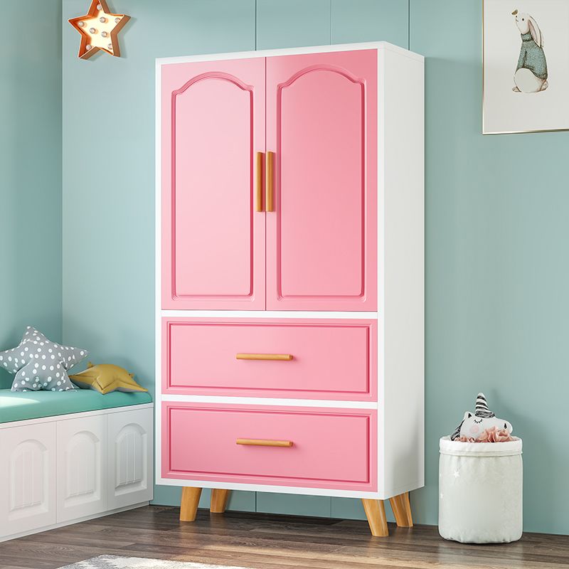 Modern Style Wardrobe Closet Manufactured Wood Kid's Wardrobe with Garment Rod