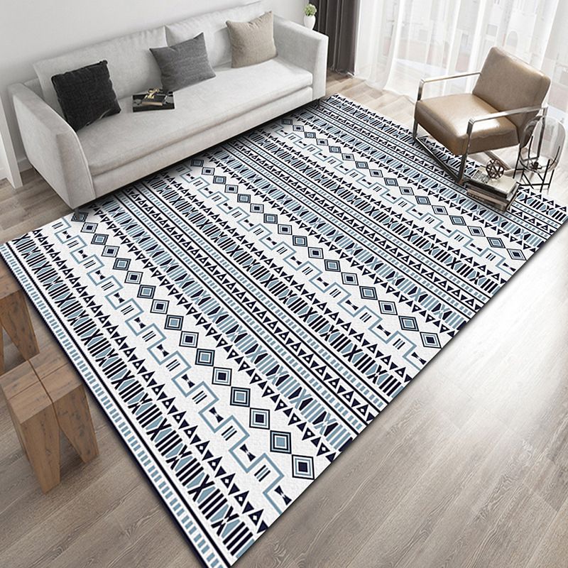 Victoria Boho-Chic Rug Tribal Symbols Area Carpet Friendly Washable Carpet for Living Room