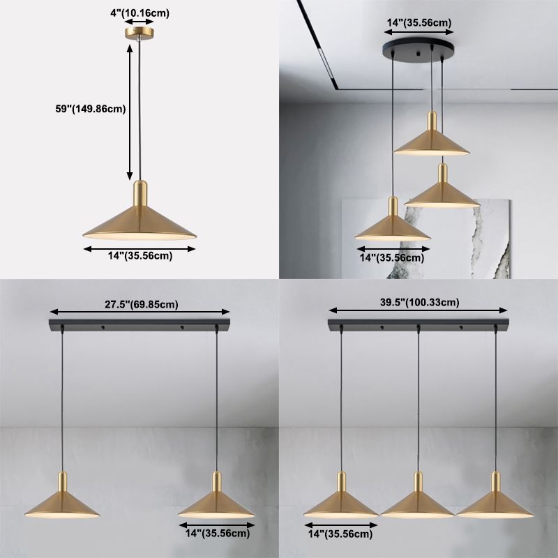 Metal Shade Hanging Light Industrial Pendant Lighting Fixture for Living Room