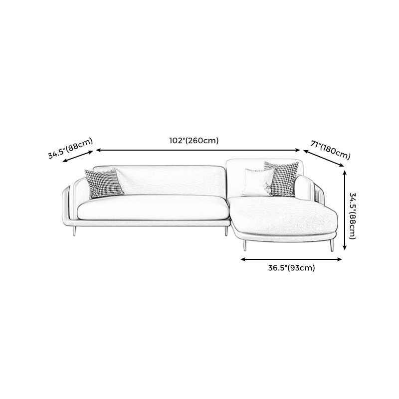 Ultra-Modern Pillow Top Arm Sofa Green and White Couch for Apartment