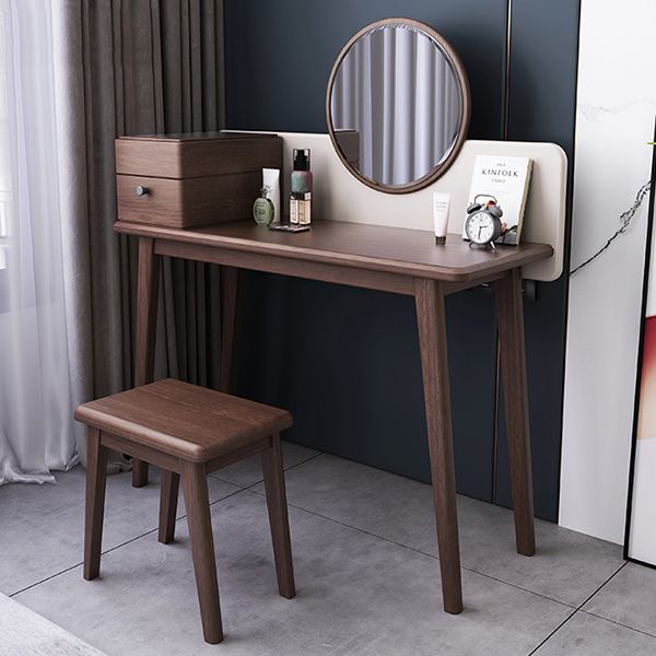 3-Piece Standing Mid-Century Modern Drawers Included Vanity Dressing Table Set