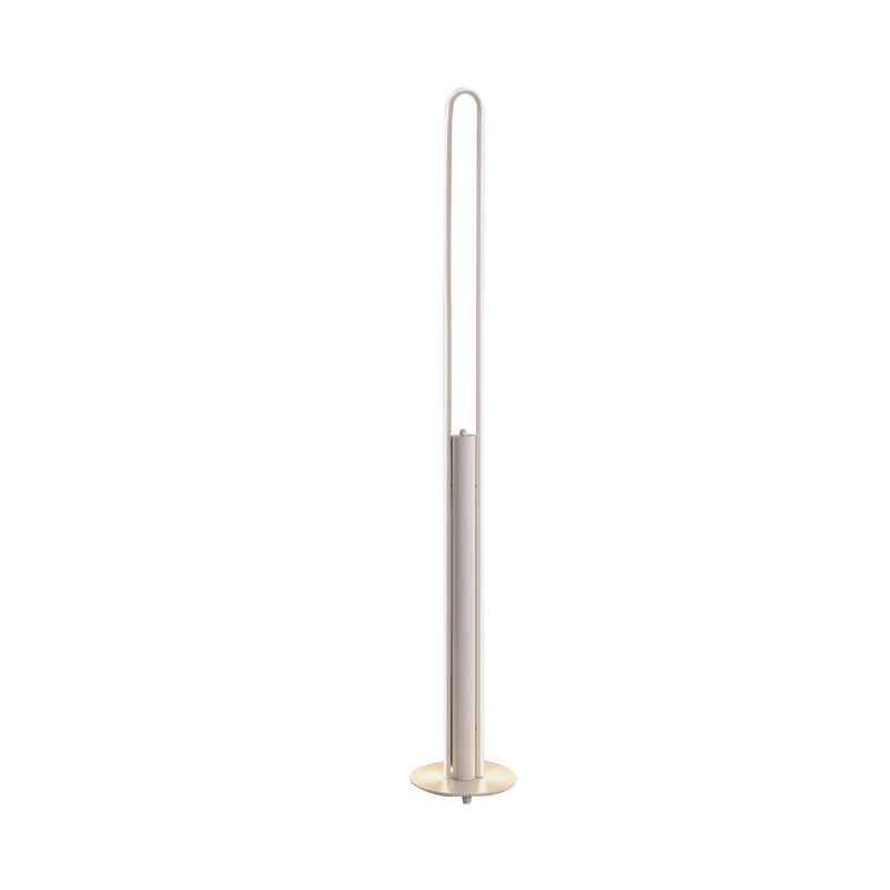 Acrylic Tubular Reading Floor Lighting Minimalist Black/White/Gold LED Standing Lamp in Warm/White Light