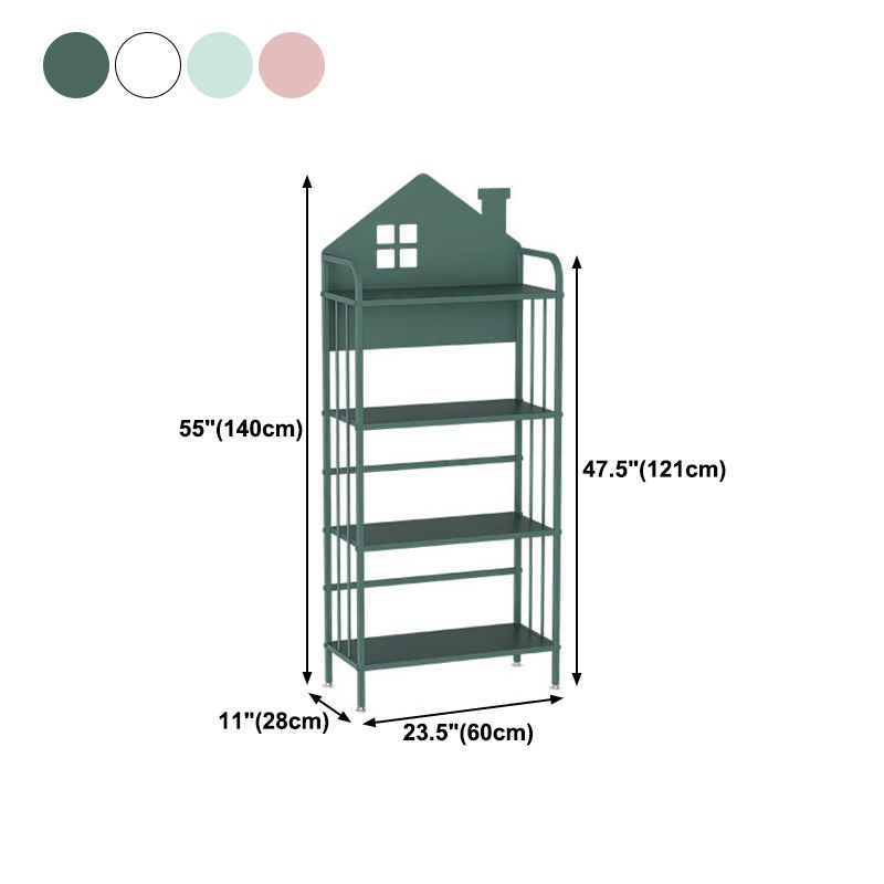 Open Back Bookshelf Scandinavian Style Bookcase for Home Study Room