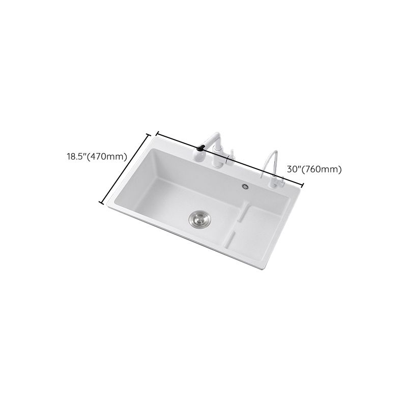 Kitchen Ceramic Sink Rectangular Anti-spill Pull-out Faucet Ceramic Sink