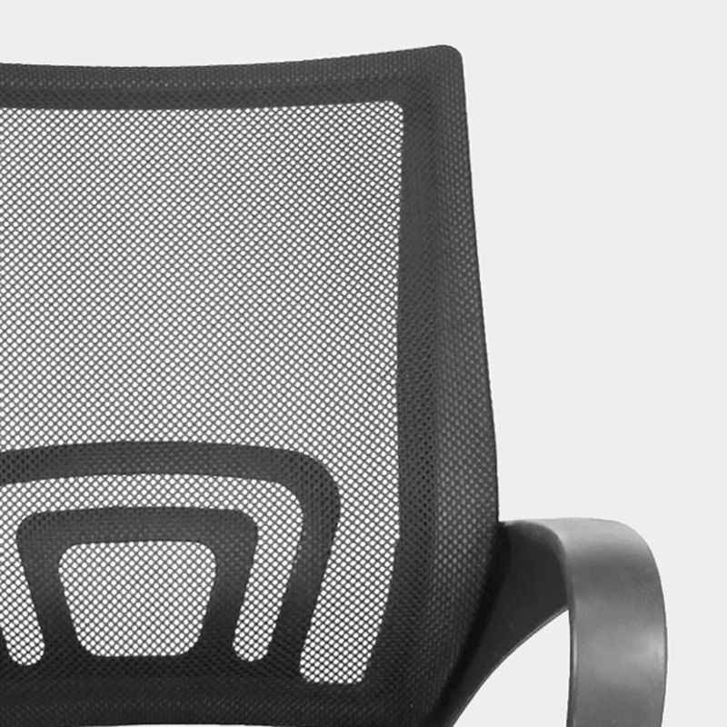 No Wheels Fixed Arms Desk Chair Breathable AirGrid Back Chair