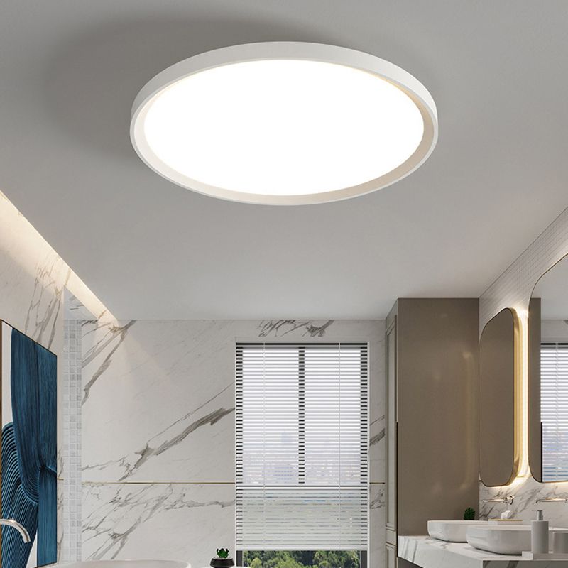 LED White Ceiling Light Modernism Round Flush Mount Lighting for Bedroom