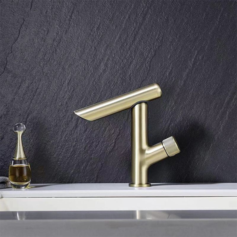 Glam Vessel Sink Faucet Brass Knob Handle Swivel Spout Bathroom Faucet