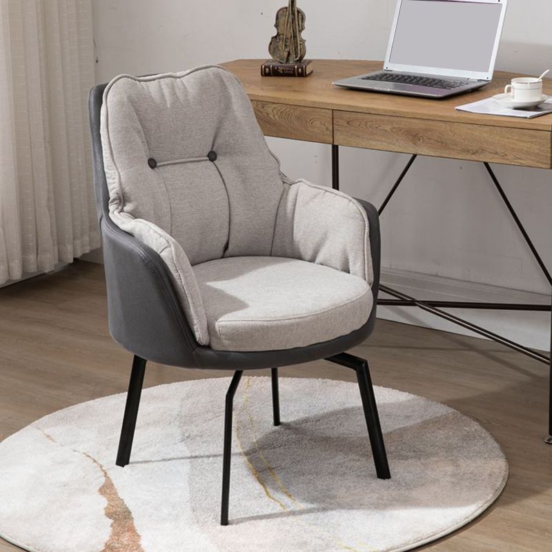 Armless Office Chair Distressing Ergonomic Desk Chair for Bedroom Home