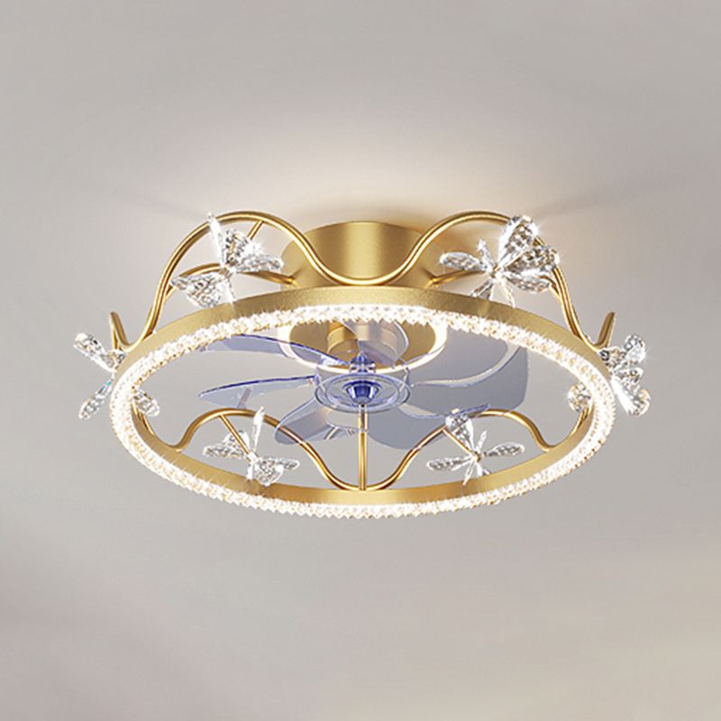 Multi Light Ceiling Fan Light Modern Style Metal Ceiling Fan Light for Children's Room