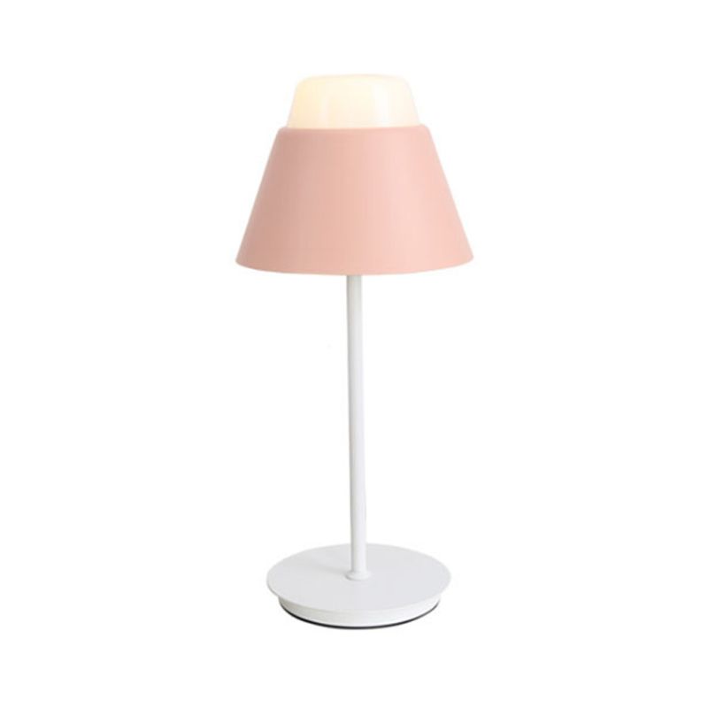 Pink/Blue Finish Cone Night Table Light Modernist 1 Leichte Acryl -Schattenschatten -Schreibtischlampe für den Lernraum