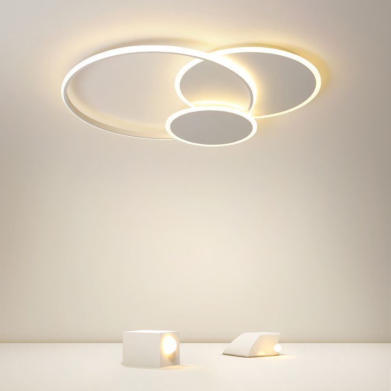 Circles Flush Mount Light Minimalist Style Metal LED Flush Ceiling Light Fixture