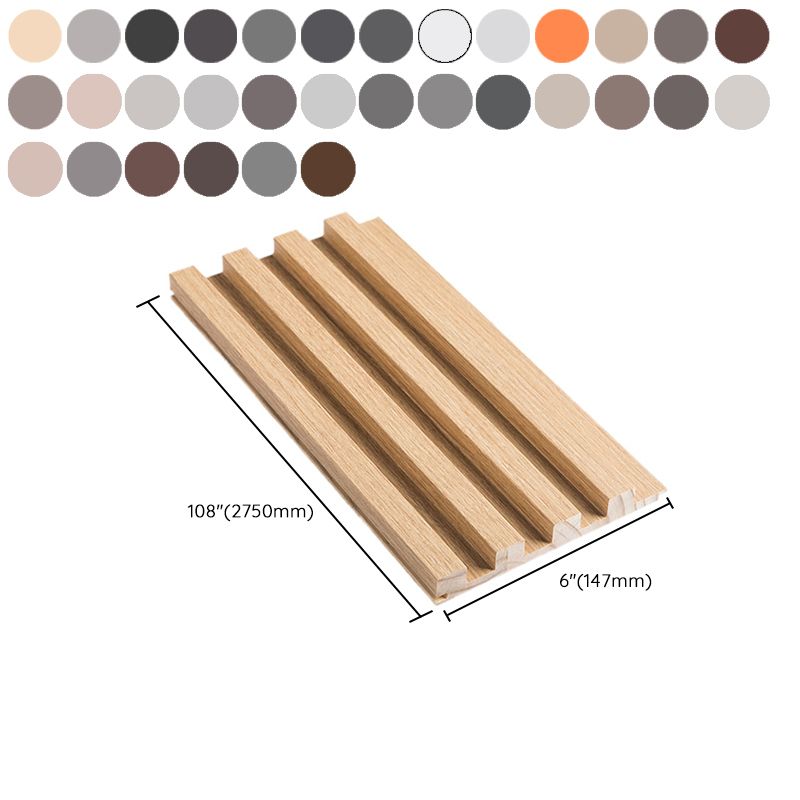 Modern Wall Panel Solid Color Nail Soundproof Living Room Wood Planks (12-Pack)