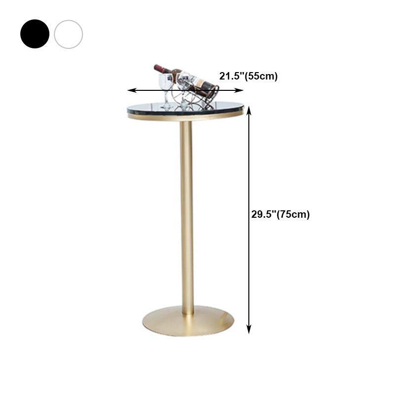 Stone Bar Dining Table Glam Round /Square Bar Table with Pedestal for Dining Room