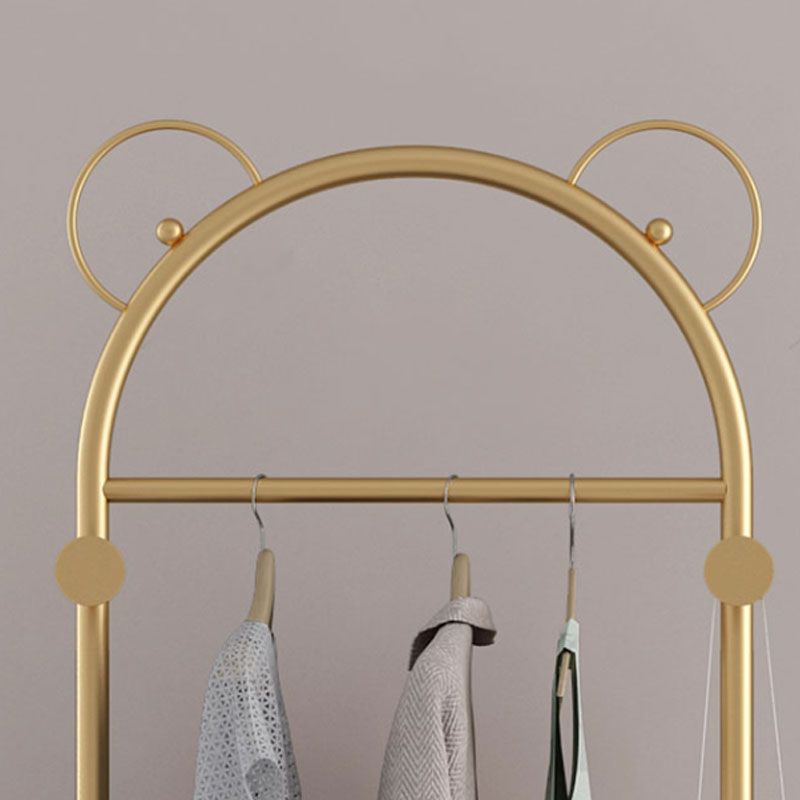 Gorgeous Metal Coat Rack Designer Storage Basket Coat Rack with Castors