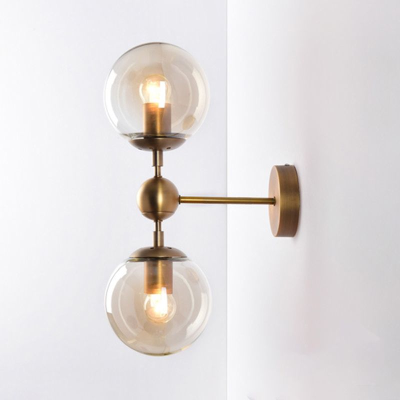 Industrial Glass Vanity Light Minimalist Wall Light Sconce for Washroom