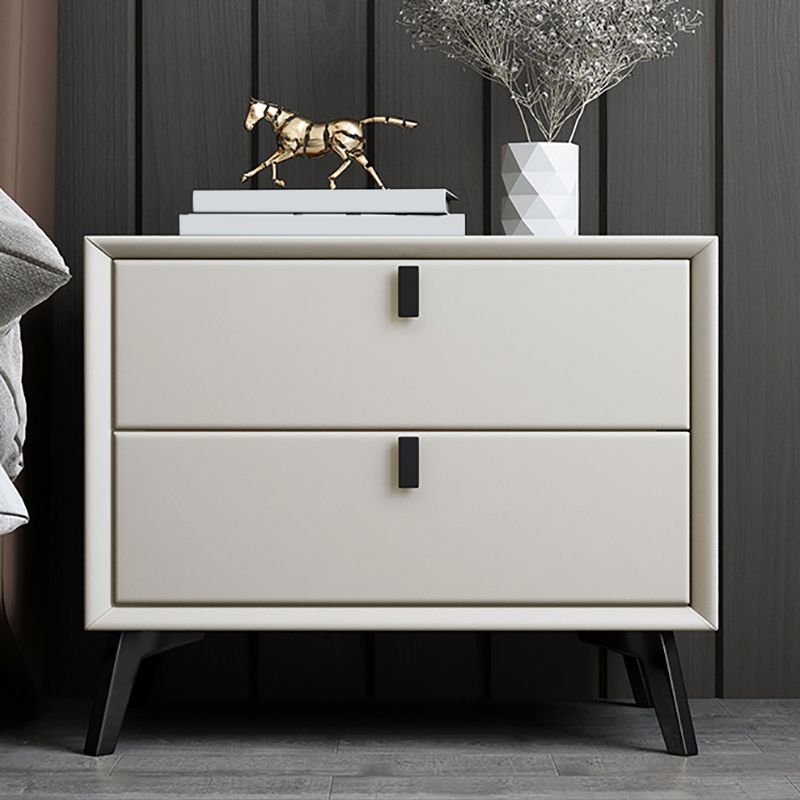 Solid Wood Bedside Cabinet Modern Bed Nightstand with Drawers