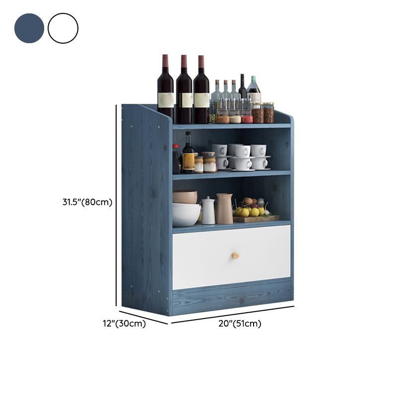 Contemporary Kitchen Dining Server Open Storage Buffet Server Cabinet