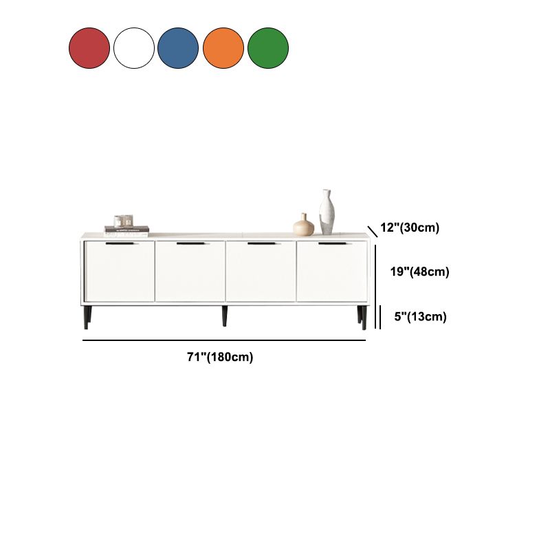 Engineered Wood TV Stand Scandinavian Enclosed Storage TV Cabinet