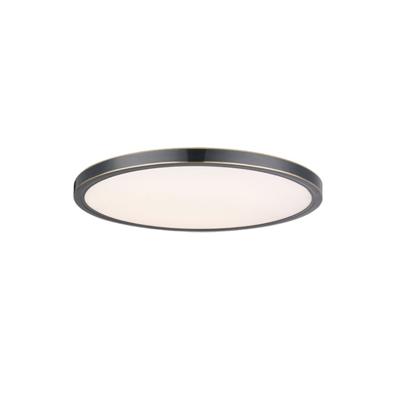 Metal LED Modern Flush Mount Circle Shape Ceiling Light with Acrylic Shade for Living Room