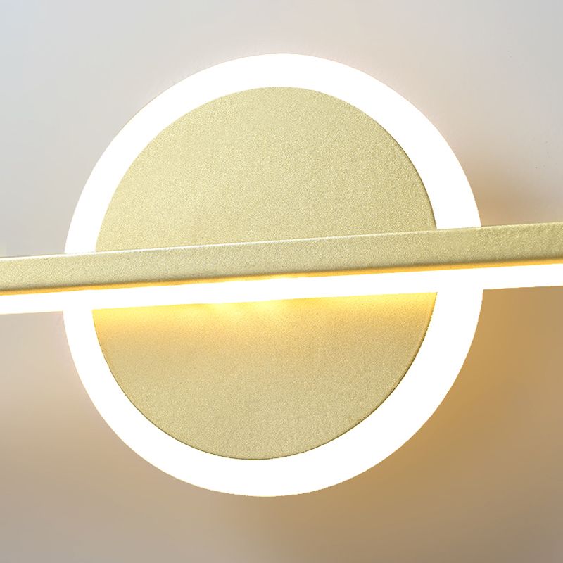 Modern Mirror Front Light LED Strip Shape Vanity Light with Acrylic Shade for Bathroom