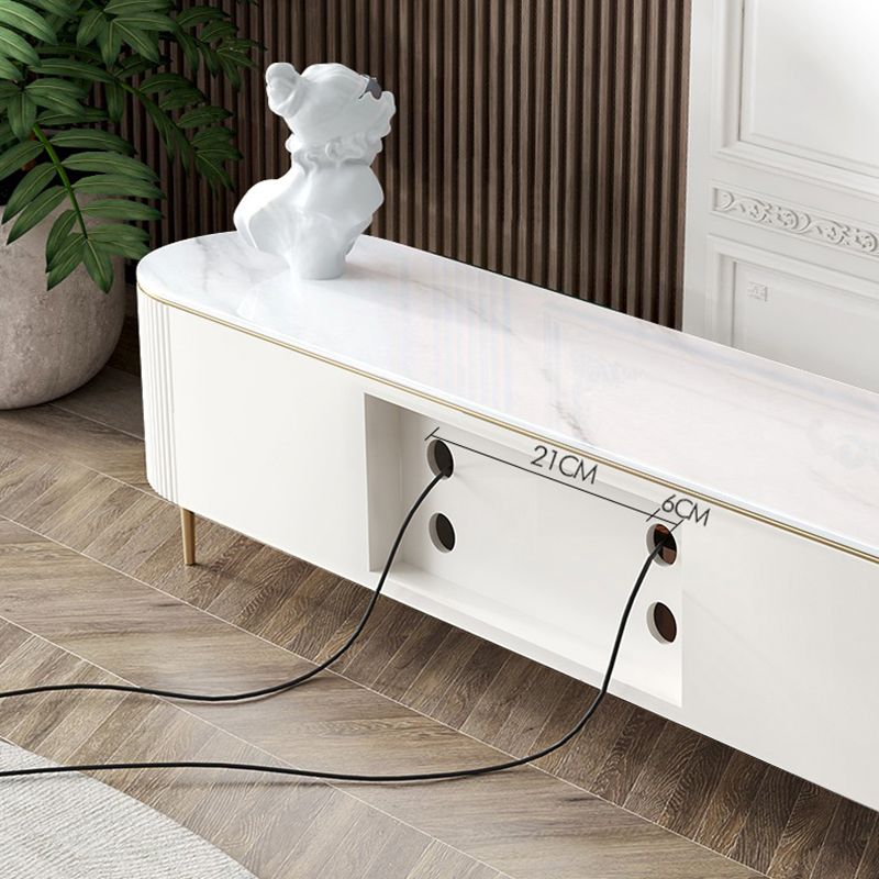 Modern Media Console TV Stand Stone TV Stand Console with 4 Drawers