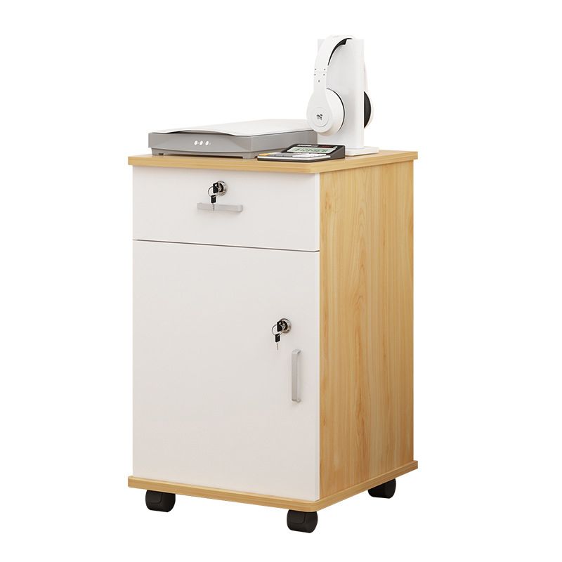 Modern Cabinet Wood Locking Drawers Filing Cabinet with Wheels for Office