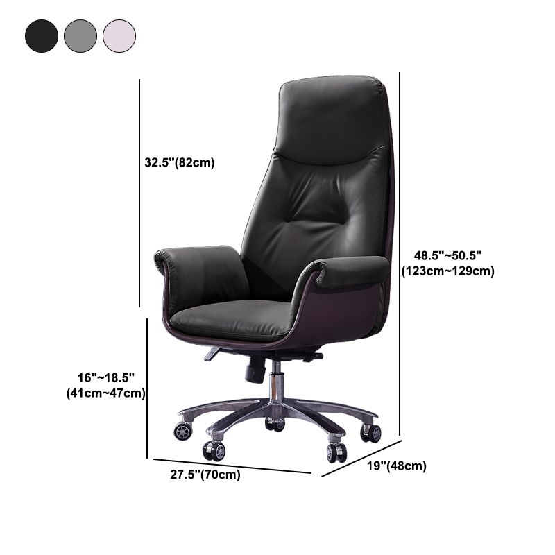 Padded Arms Swivel Chair Executive Chair High Back Chair Upholstered Ergonomic