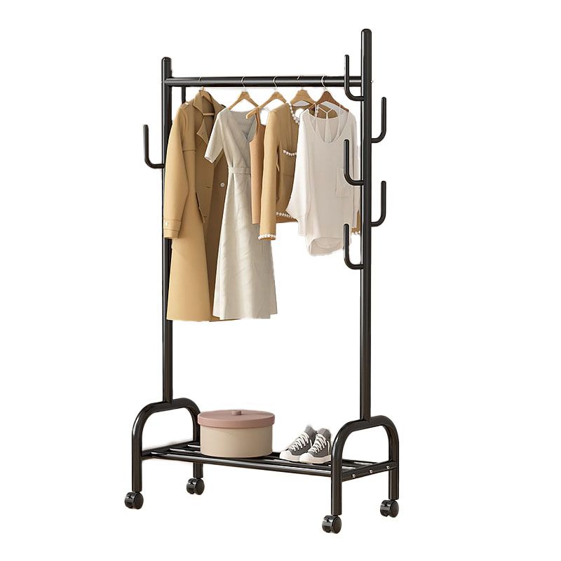 Modern Coat Rack Hanging Rail Storage Shelving and Hooks Coat Hanger