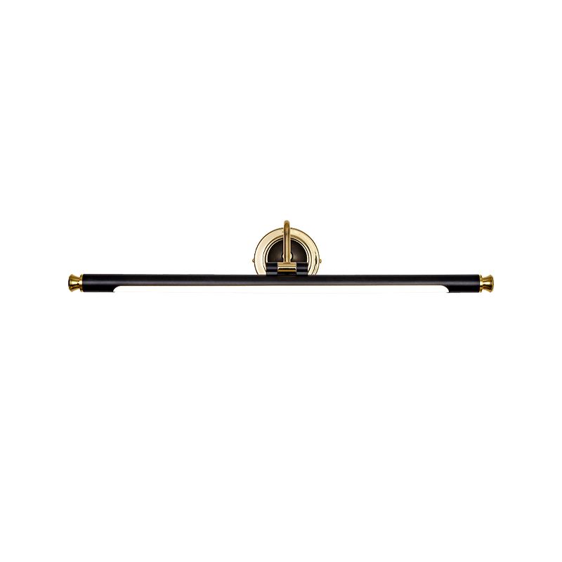 Contemporary LED Mirror Lamp Metal Vanity Light Fixtures in Black and Gold for Bathroom