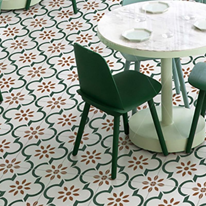 Modern Style Waterproof Floor Tile Moroccan Pattern Straight Edge Square Floor Tile